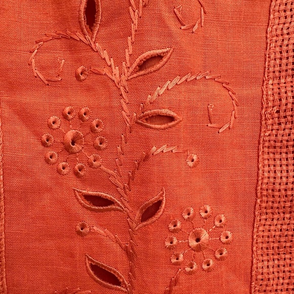 Lily & Taylor Couture 100% Linen Tangerine Orange Blazer Women’s Size 18 EUC! - Picture 7 of 14